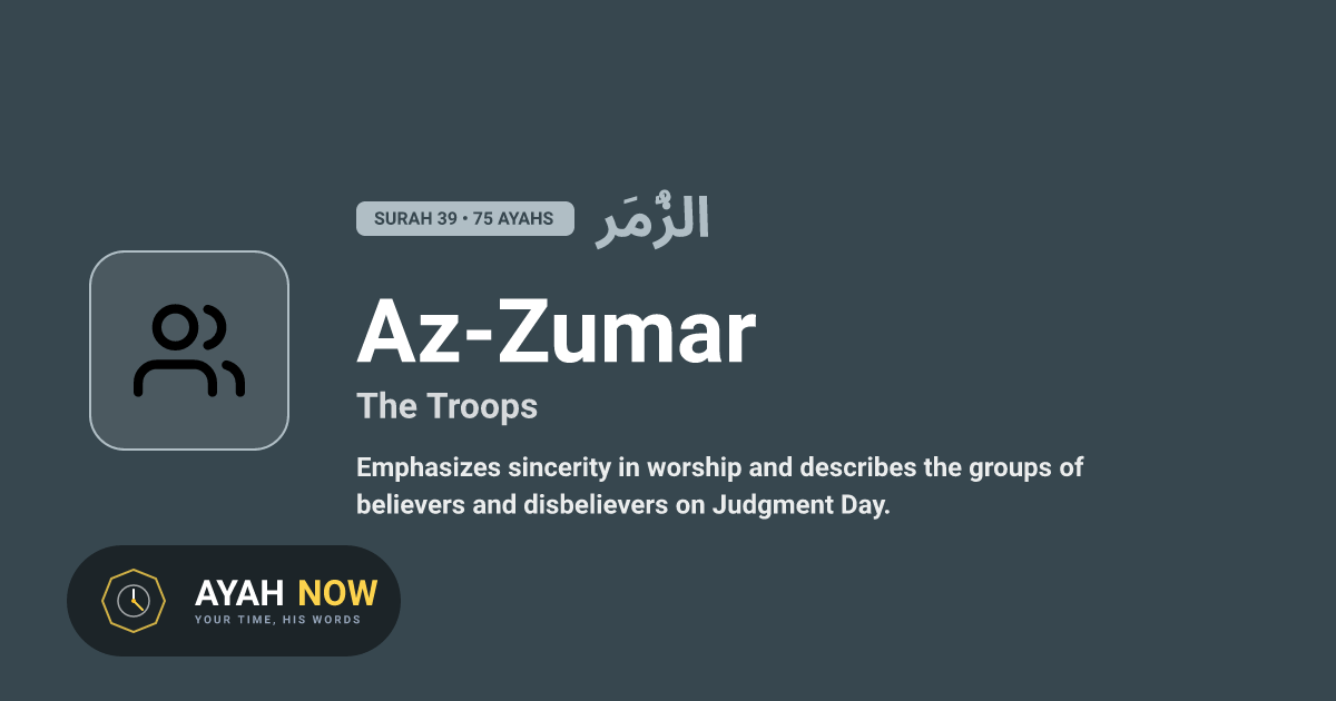 Surah Az-Zumar (The Troops) - Full Chapter | Ayah Now